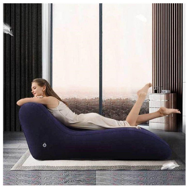 고급 모텔 러브체어 성인용 1인 소파 의자 부부 쇼파 베드 커플 안락 의자 무중력, 02.레드소파 + 수동 공기 펌프