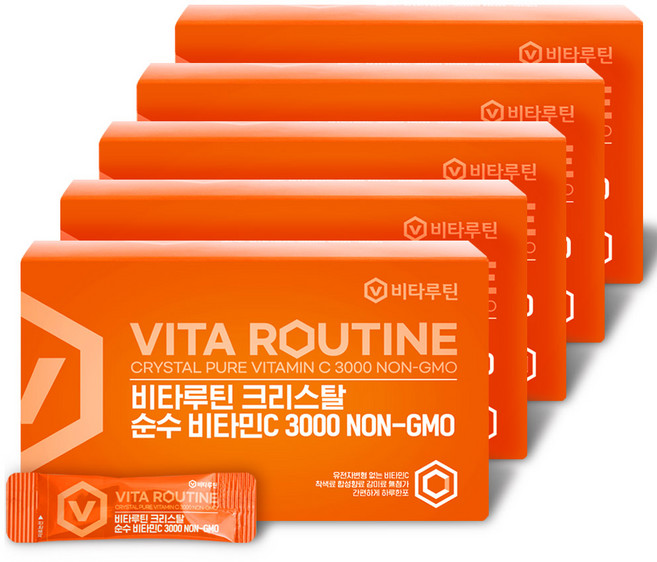 비타루틴 크리스탈 순수비타민C 3000 x500포, 300g, 5박스