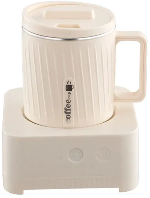 쿠쿠스토어 빠른 맥주 냉각 컵 사무실 음료 미니 냉장고 전기 휴대 쿨러 히터 신선한 아이스 콜드 가정 500, 01 미국, 04 Beige