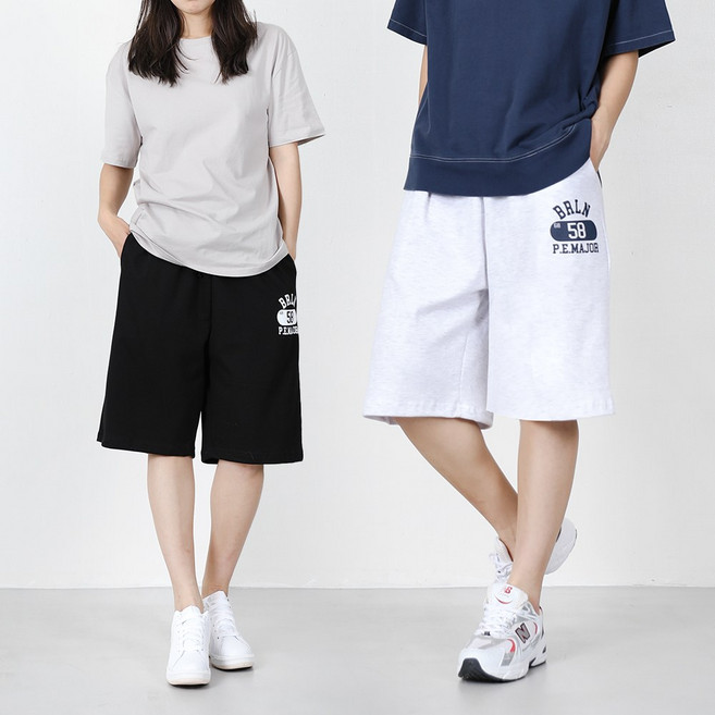 벤티브 여자 58와이드쇼츠 오버핏 빅사이즈 트레이닝 팬츠