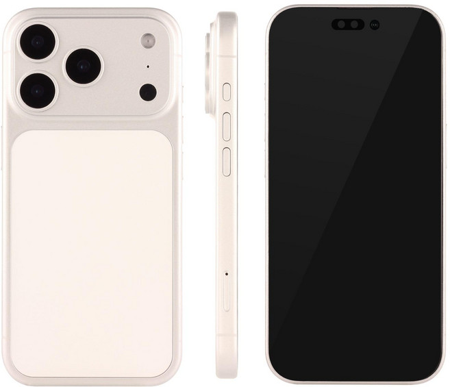 [Amazon.co.jp iPhone 17 Pro 한정] 전시용 모형 실버 (검정 화면SIM 슬롯 있음) 목업