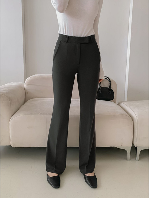 [김영주골프] 봄가을 뒷밴딩 부츠컷 슬랙스 여성 골프 바지 2기장 DPFLSL28