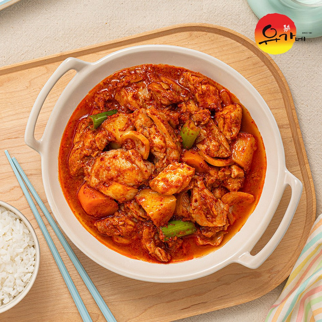 유가네 닭볶음탕 닭다리살 4인분 양념포함, 180g, 4개