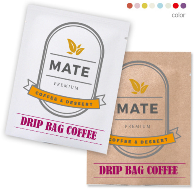 드립백 봉투 칼라인쇄 100장 커피 포장지 휴대용 드립백만들기 실링가능 카페, 미듐(100X120), 100개, 칼라양면 화이트무광