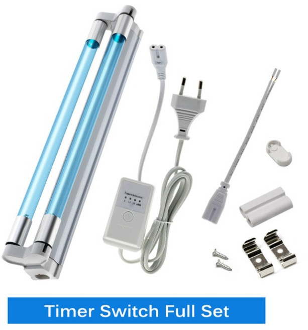 살균 자외선 소독기 UV살균기 가정용 램프 UVC 먼지 진드기 제거기 이중 UV 석영 16W 220V 254nm, 1.Timer Switch