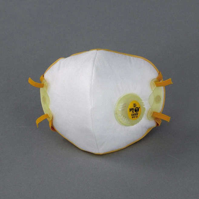 크린탑 C650V 방진마스크 1급 10매, 노랑, 10개