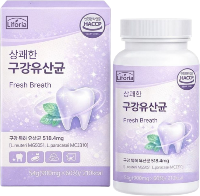 12개 구매 시 닥터파이토 덴티백 pro 구강유산균 m18 증정 / 리포리아 구강유산균 자일리톨 캔디, 1개, 60정