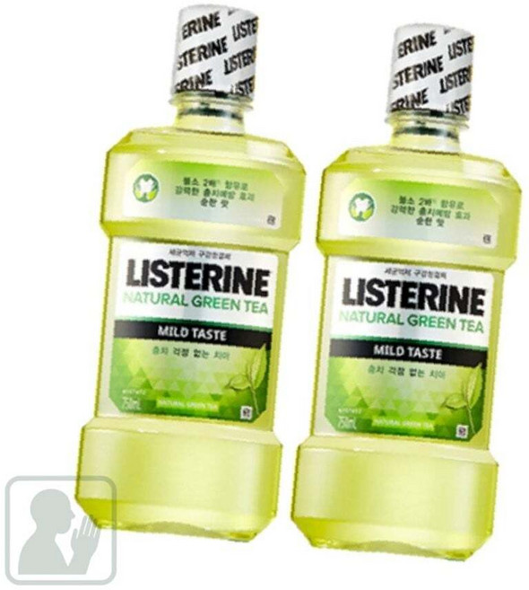 바래스 리스테린 내추럴 그린티 750ml 2개 마일드가글