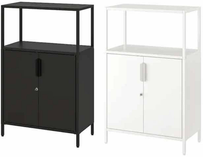 이케아 TROTTEN 트로텐 도어수납장 70x110캐비닛수납장선반장잠금장치사무용품, 앤트러싸이트_004.748.57