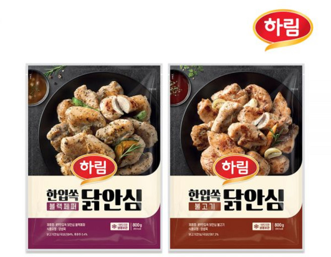 (신선)하림 IFF 한입쏙 닭안심 3봉 (블랙페퍼 불고기), 블랙페퍼 3봉, 800g