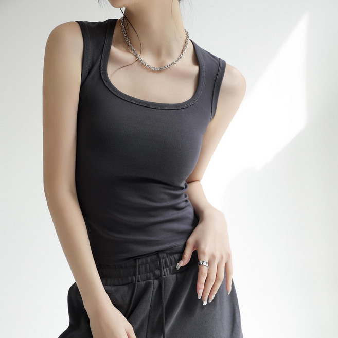 白色純棉小背心西裝內搭打底無袖吊帶女士春夏秋外穿辣妹大碼上衣