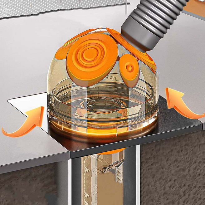 HANTAO 하수구 트랩 화장실 냄새 벌레 차단 다기능 세탁기 하수관 이음매 배수관 3배수구, 1개