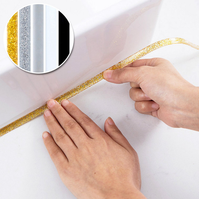 1+1 틈새 모서리 방수테이프 줄눈 테이프 욕실 화장실 사무실 방안 틈새 테이프, 골드+골드