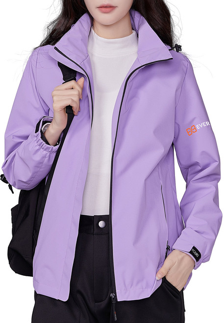 에버유어스 바람막이 여성 방수자켓 후드 탈부착 아우터 점퍼