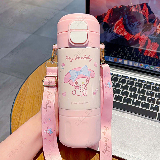 크로스 보더 산리오 보온보냉 학생 텀블러 사무실 물병480ml, 1개, 480ml, 마이멜로디