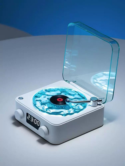 물멍 블루투스 스피커 LP 무드등 바다물결 턴테이블, 딥스페이스퍼플하트선물가방포함, 기본 모델명/품번