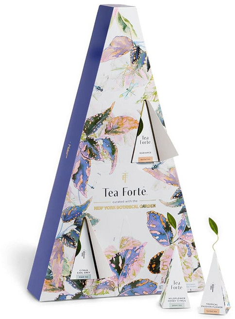 티 포르테 허브 어드벤트 캘린더 선물 세트; 번호가 매겨진 문이 달린 24개의 개별 포장된 모듬 피라미드 인퓨저 티백 따뜻한 기쁨 (허브), Demoiselle, 12 Count