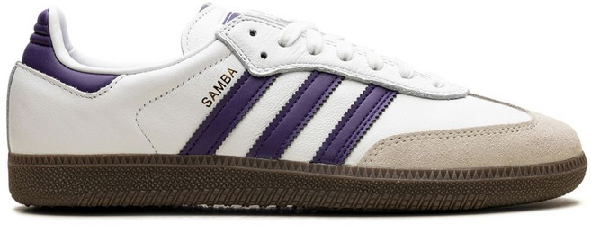 아디다스 삼바 ADV "클라우드 화이트 컬리지에이트 퍼플 골드 메탈릭" 스니커즈