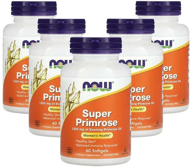 나우푸드 Super Primrose 달맞이꽃오일 1 300mg 소프트젤 60 정, 60정, 5개 - 쿠팡