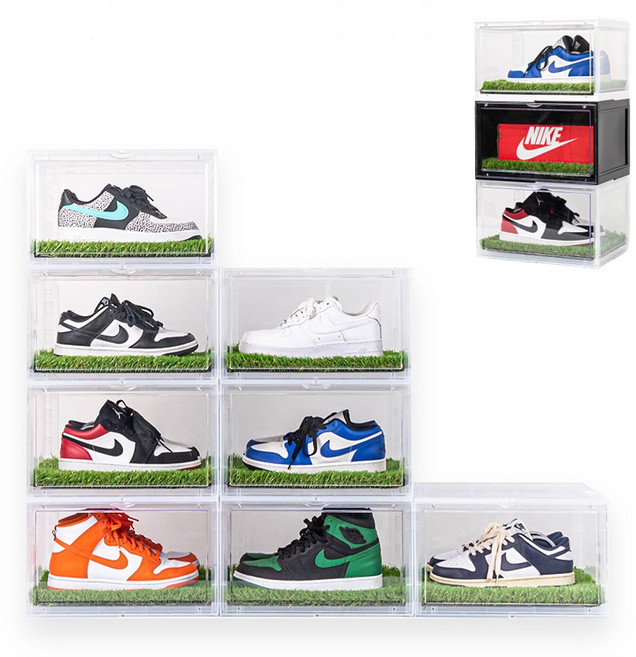 신발 슈케이스 정리함 신발정리대 조립식 수납함 슈즈랙 고급 케이스, 잔디20mm추가, 1개, 화이트