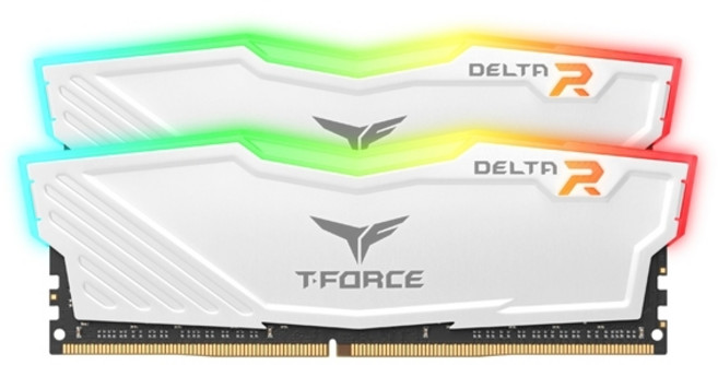 TeamGroup TeamGroup T-Force DDR4-3200 CL16 Delta RGB 화이트 패키지 서린 (16GB(8Gx2)) 데스크탑 PC 메모리