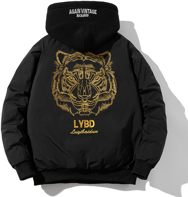 호랑이자수 항공점퍼 호랑이 스카잔 자켓 잠바 스카쟌 블루종 빈티지 재킷