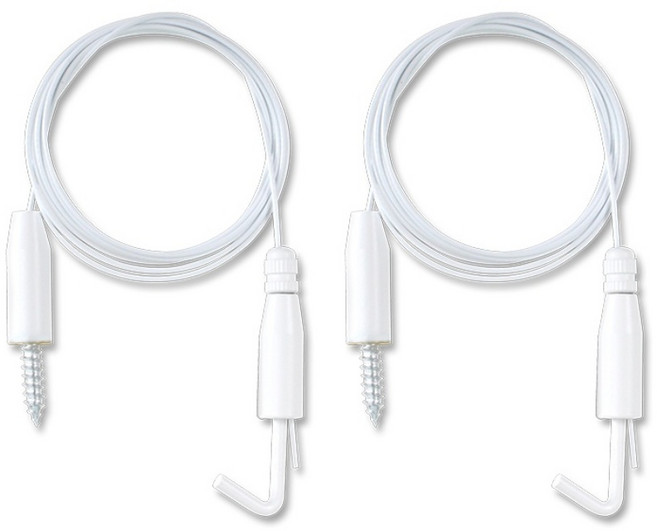 좁은틈새용(슬림) 액자 와이어 천장걸이1M, 화이트, 2개