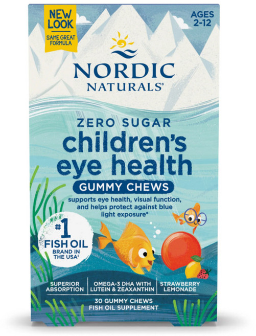 노르딕내추럴스 오메가3 어린이 루테인 지아잔틴 딸기 레몬에이드 맛 30구미, 1개, 30정