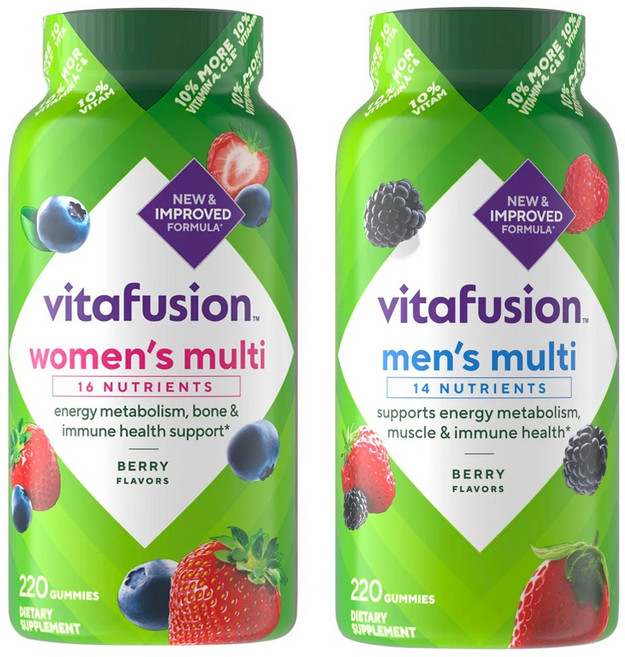 비타퓨전 종합 멀티비타민 남성 220구미 여성 220구미 세트 총2통, 2개, 220정