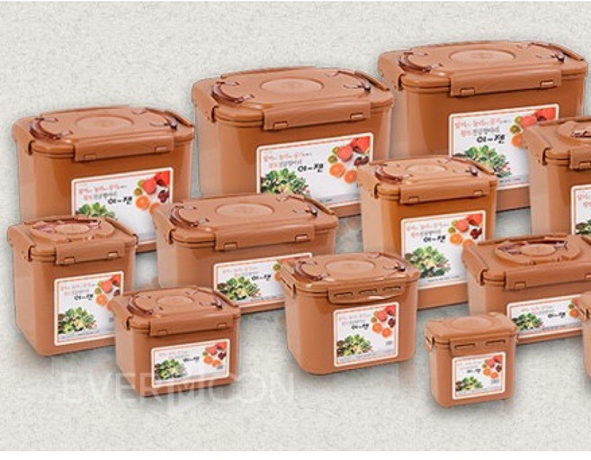 이젠 진공항아리 7.4리터 사각 황토 밀폐용기, 황토 사각 7.4리터, 1개