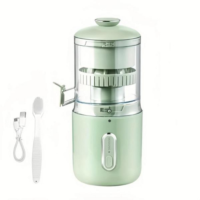 휴대용 자동 스마트 USB 무선 충전 미니 착즙기 병 400ml 컵 과일 믹서 전기, [02] Green, 02 Green