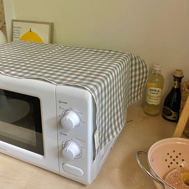 목화베리 전자레인지커버 커피머신 에어프라이어 밥솥 다용도덮개, 그레이