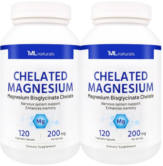[미국빠른직구] 마이라이프 내추럴스 킬레이트 마그네슘, 120정, 2개