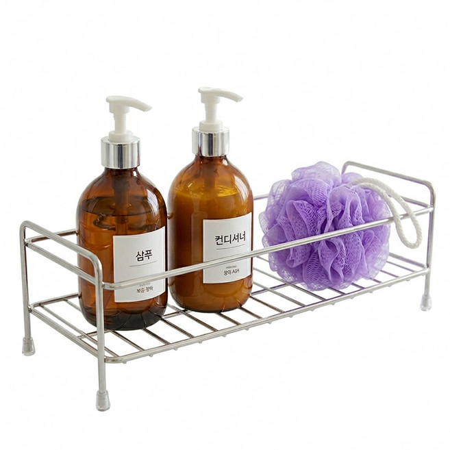 캄핏 스텐 304 다용도 욕실 선반 정리대, 1개, 실버