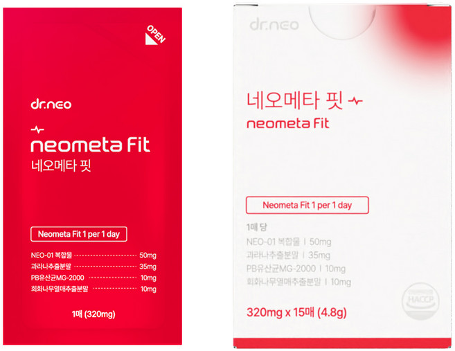네오메타핏 다이어트 필름형 320mg X 15매, 12개, 4.8g