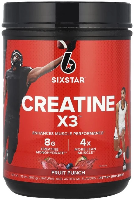 식스스타 크레아틴 X3 Creatine X3 엘아르기닌 타우린 엘류신 과일펀치 993g - 쿠팡