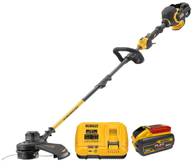 디월트 충전예초기 DCM5713N세트 54V/60V MAX 4Ah 1개 DCB117충전기 제초기 풀깎기 줄날전용
