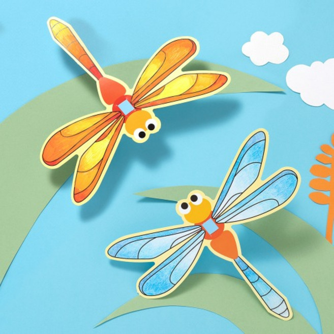 가을 균형 잠자리 장난감 만들기 어린이집 유치원 초등학교 9월 수업 교구 유아 초등 집콕놀이 키트 민화샵, 1개