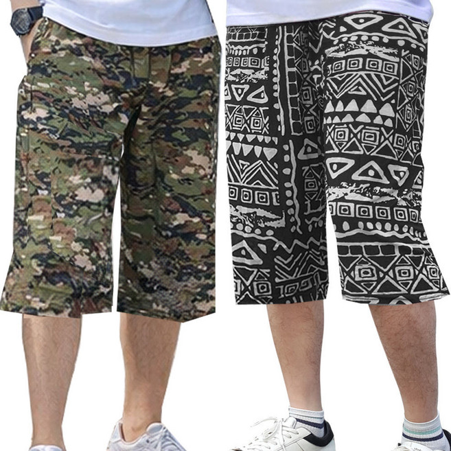 ICE 냉감 7부 여름바지 F506 흑백 밀리터리 작업바지 쿨소재 카모 kk 남성 농사바지 일바지 몸빼바지