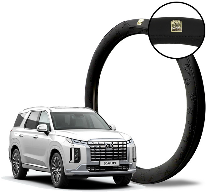 딜온 명품 라렌토 음각 고급 핸들커버, 팰리세이드블랙