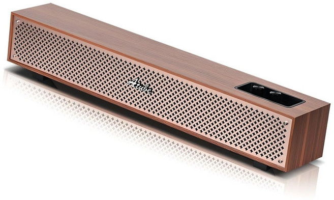 에이튜브 컴퓨터 PC 게이밍 USB 사운드바 스피커, 우드, A200U