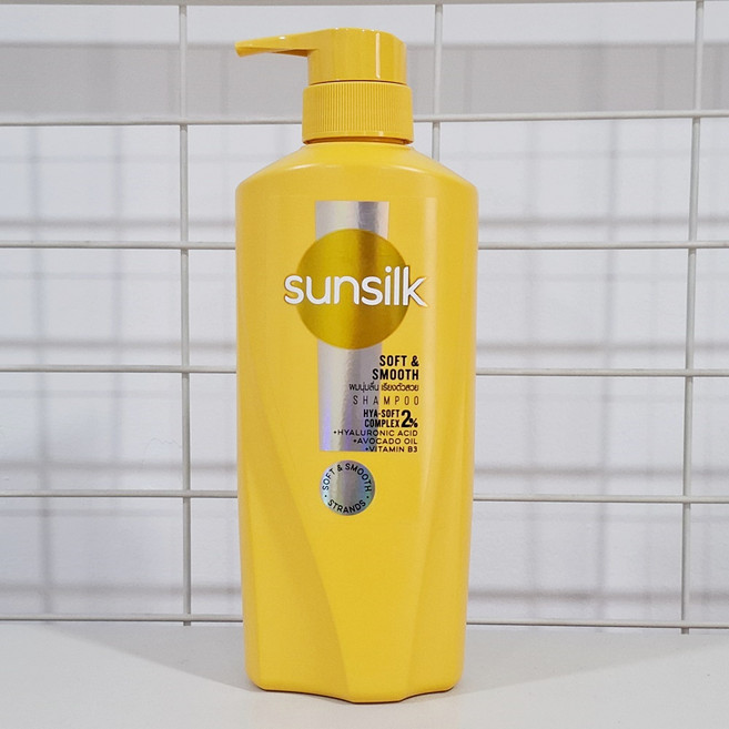 태국 썬실크 Sunsilk 샴푸 노랑색 Soft & Smooth, 3개, 350ml