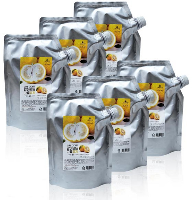 아빠랑 과육 그대로 갈아만든 고흥 유자 1kg, 6개