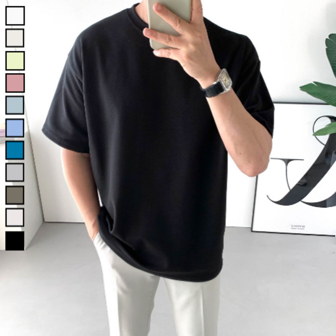 놈시크 95-140 남자 반팔티 소프트 오버핏 빅사이즈 여름 티셔츠