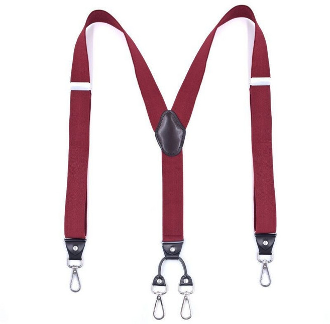 Makone 남자멜빵 가죽 남성 고리구멍 멜빵 후크 어깨띠 노인 사진촬영