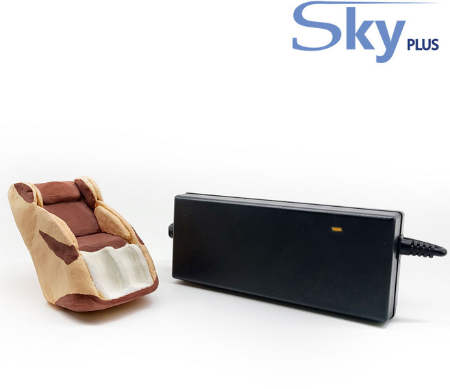 대한민국 SKYPLUS 어댑터 [전원코드포함] 유니텍 UT-M8400 에어 발마사지기 용, 블랙, 1개