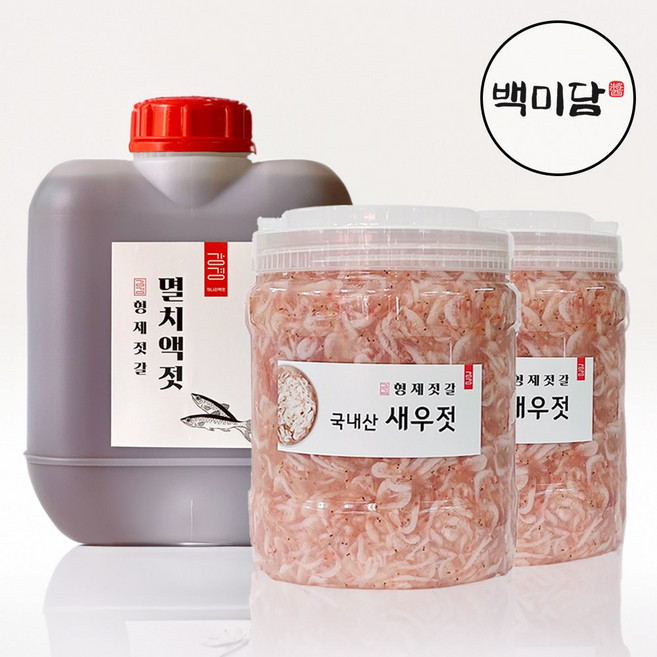 강경형제젓갈 김장용 새우젓 멸치액젓 세트, 9kg, 1세트