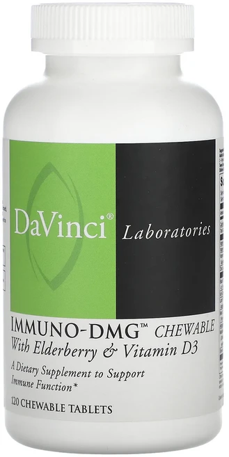 건강에 좋은영양제 DaVinci Laboratories Immuno-DMG 츄어블 엘더베리 및 비타민D3 함유 츄어블정 120정 지금구입하세요 곧품절되요, 1개 - 쿠팡