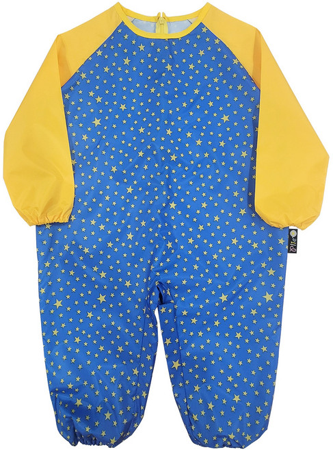 아동 전신미술가운 배색형, 파랑노랑별