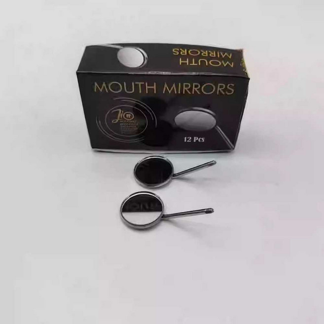 구강경 12개 미러 구강 거울 입안 병원 치과, 1개, 1. 블랙박스 구강경 (12개)